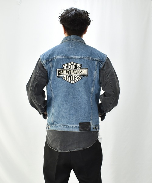 Harley-Davidson（ハーレーダビッドソン）の「【ヴィンテージ古着】HARLEY DAVIDSON/ハーレーダビッドソン バック刺繍 デニムベスト（ベスト・メンズ・ブルー・SMALL）」の7枚目の写真