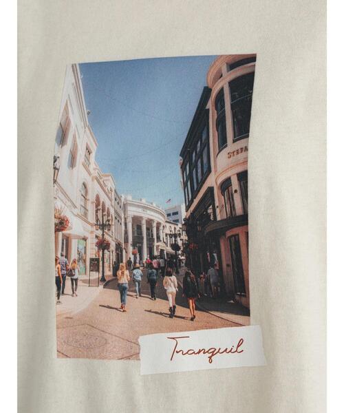 earth music&ecology(アースミュージックアンドエコロジー)の「フォトプリント長袖プルオーバー *(Tシャツ/カットソー・レディース・チャコールグレー/アイボリー/ホワイト系その他2・FREE)」の6枚目の写真