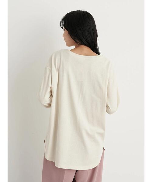 earth music&ecology(アースミュージックアンドエコロジー)の「フォトプリント長袖プルオーバー *(Tシャツ/カットソー・レディース・チャコールグレー/アイボリー/ホワイト系その他2・FREE)」の11枚目の写真