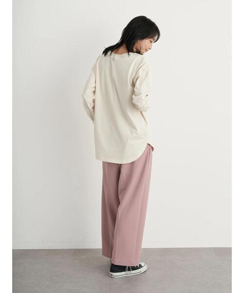 earth music&ecology(アースミュージックアンドエコロジー)の「フォトプリント長袖プルオーバー *(Tシャツ/カットソー・レディース・チャコールグレー/アイボリー/ホワイト系その他2・FREE)」の15枚目の写真