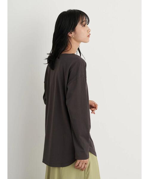 earth music&ecology(アースミュージックアンドエコロジー)の「フォトプリント長袖プルオーバー *(Tシャツ/カットソー・レディース・チャコールグレー/アイボリー/ホワイト系その他2・FREE)」の18枚目の写真