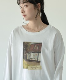 earth music&ecology | フォトプリント長袖プルオーバー ＊(Tシャツ/カットソー)