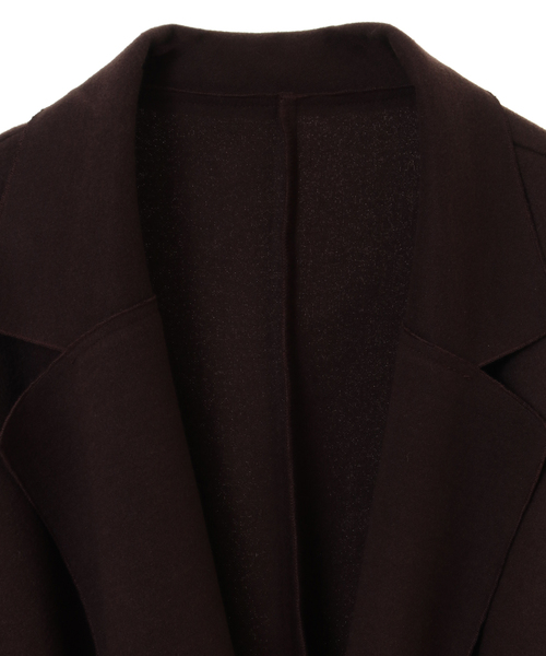 alcali（アルカリ）の「ダブルフェイスコート【取り扱い店舗限定】（チェスターコート・レディース・ブラウン/モカ/ブラック/アイボリー・M/L）」の5枚目の写真