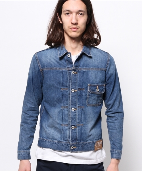 WEGO（ウィゴー）の「WEGO/1stタイプデニムGジャン（デニムジャケット・メンズ・インディゴブルー/ライトインディゴブルー・LARGE/MEDIUM）」の3枚目の写真