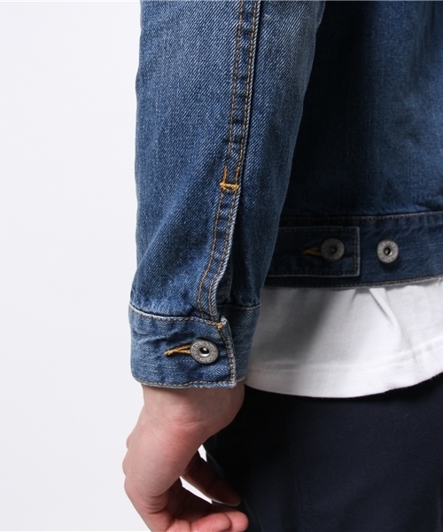 WEGO（ウィゴー）の「WEGO/1stタイプデニムGジャン（デニムジャケット・メンズ・インディゴブルー/ライトインディゴブルー・LARGE/MEDIUM）」の8枚目の写真
