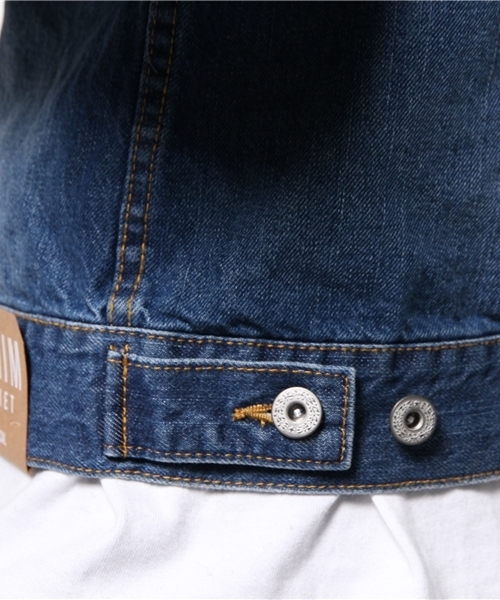 WEGO（ウィゴー）の「WEGO/1stタイプデニムGジャン（デニムジャケット・メンズ・インディゴブルー/ライトインディゴブルー・LARGE/MEDIUM）」の9枚目の写真