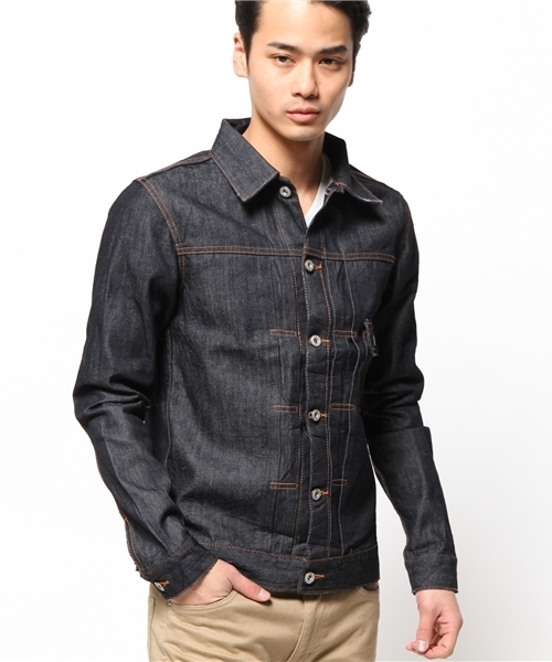 WEGO（ウィゴー）の「WEGO/1stタイプデニムGジャン（デニムジャケット・メンズ・インディゴブルー/ライトインディゴブルー・LARGE/MEDIUM）」の13枚目の写真