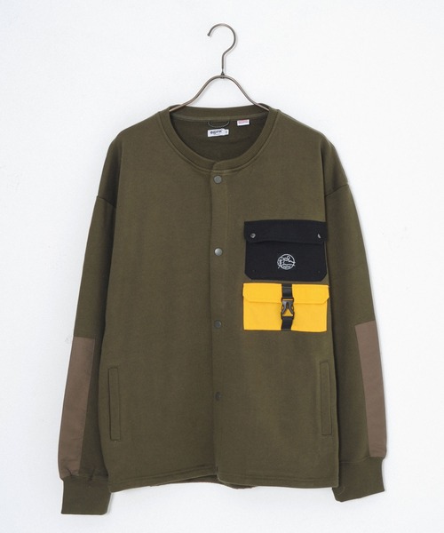 grn（ジーアールエヌ）の「［grn ジーアールエヌ］USA COTTON GADGET POCKET SWEAT CD / 米綿 ガジェットポケット スウェット カーディガン GU141170F（カーディガン/ボレロ・メンズ・オリーブ/グレー/ブラック/ベージュ・M/L）」の4枚目の写真
