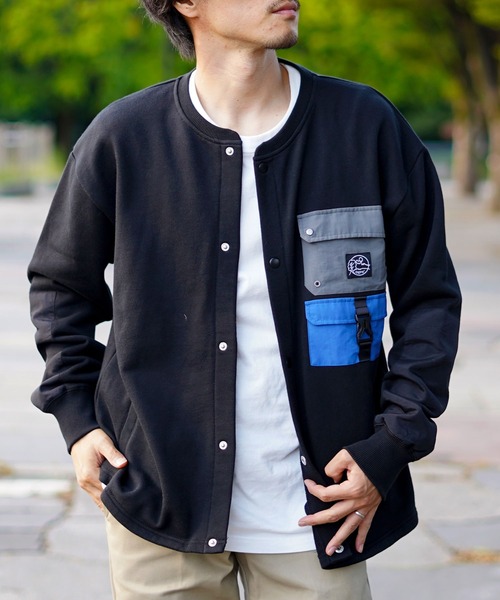 grn（ジーアールエヌ）の「［grn ジーアールエヌ］USA COTTON GADGET POCKET SWEAT CD / 米綿 ガジェットポケット スウェット カーディガン GU141170F（カーディガン/ボレロ・メンズ・オリーブ/グレー/ブラック/ベージュ・M/L）」の9枚目の写真