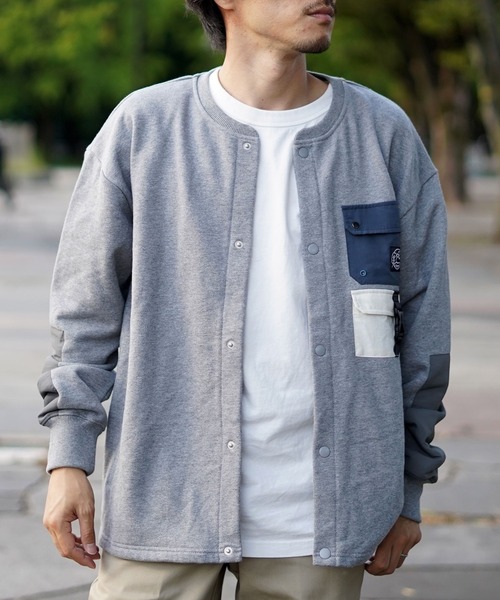 grn（ジーアールエヌ）の「［grn ジーアールエヌ］USA COTTON GADGET POCKET SWEAT CD / 米綿 ガジェットポケット スウェット カーディガン GU141170F（カーディガン/ボレロ・メンズ・オリーブ/グレー/ブラック/ベージュ・M/L）」の8枚目の写真