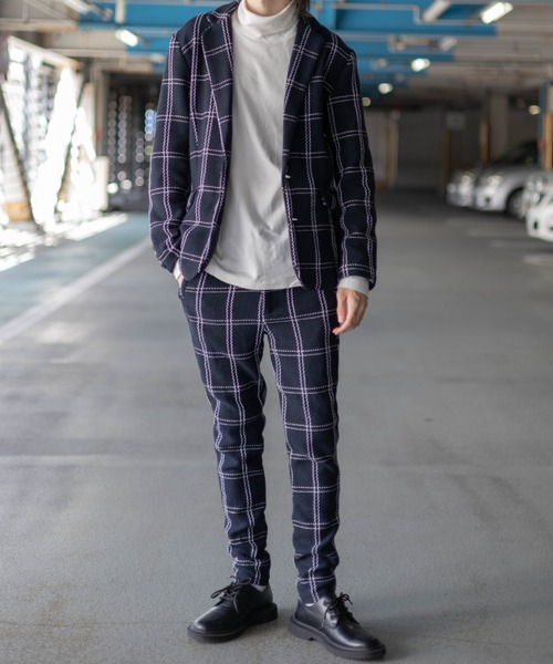 NYLAUS（ナイラス）の「ジャガード チェック柄 スキニーパンツ（その他