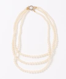 ANAYI | ボリュームパール３レン　ネックレス(ネックレス)