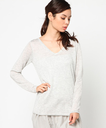 AZUL by moussy | E/A/N/WハイゲージメランジV/N長袖PO(ニット/セーター)