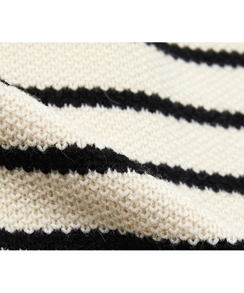 chuclla(チュクラ)の「ボーダー ニットジャケット chw22s018(カーディガン/ボレロ・レディース・アイボリー・FREE)」の18枚目の写真