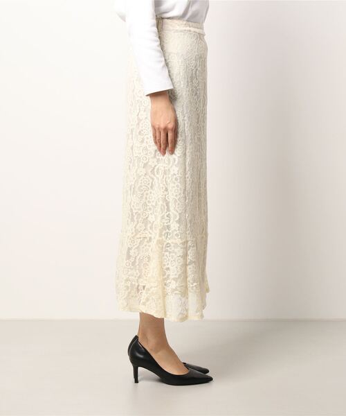 flower（フラワー）の「クラリティレーススカート（スカート・レディース・ベージュ/アイボリー・FREE）」の21枚目の写真