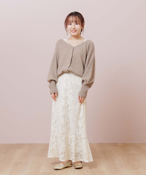 flower（フラワー）の「クラリティレーススカート（スカート・レディース・ベージュ/アイボリー・FREE）」の13枚目の写真
