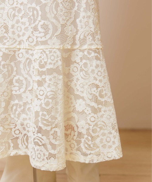 flower（フラワー）の「クラリティレーススカート（スカート・レディース・ベージュ/アイボリー・FREE）」の22枚目の写真