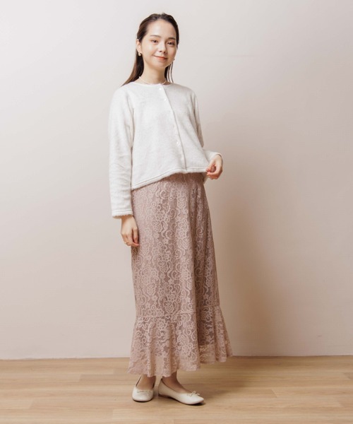 flower（フラワー）の「クラリティレーススカート（スカート・レディース・ベージュ/アイボリー・FREE）」の17枚目の写真