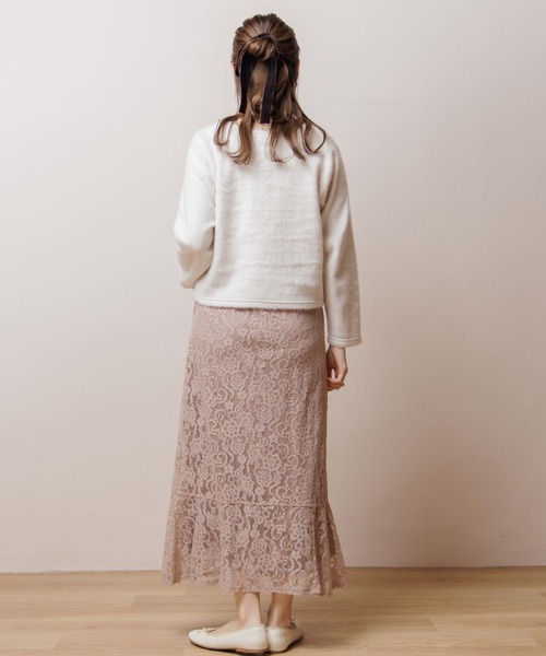 flower（フラワー）の「クラリティレーススカート（スカート・レディース・ベージュ/アイボリー・FREE）」の4枚目の写真