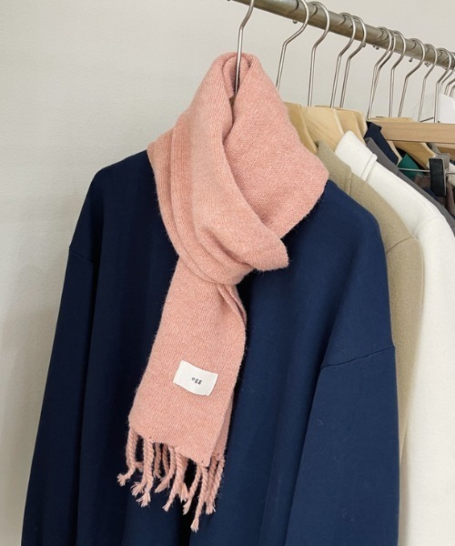 MGV（エムジーヴィー）の「シンプルフリンジカラーマフラー（マフラー・メンズ・ブラック/ベージュ/ブラウン/グレー/イエロー/オレンジ/ブルー/グリーン/アイボリー/ライトブラウン/キャメル/ピンク/パープル・FREE）」の12枚目の写真