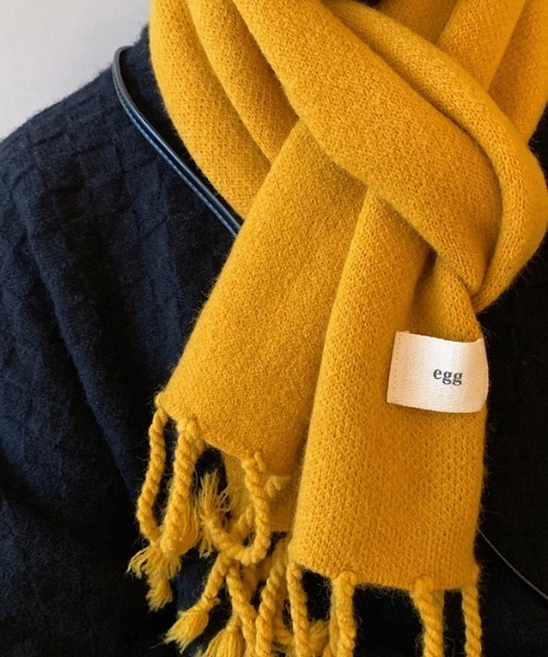 MGV（エムジーヴィー）の「シンプルフリンジカラーマフラー（マフラー・メンズ・ブラック/ベージュ/ブラウン/グレー/イエロー/オレンジ/ブルー/グリーン/アイボリー/ライトブラウン/キャメル/ピンク/パープル・FREE）」の10枚目の写真