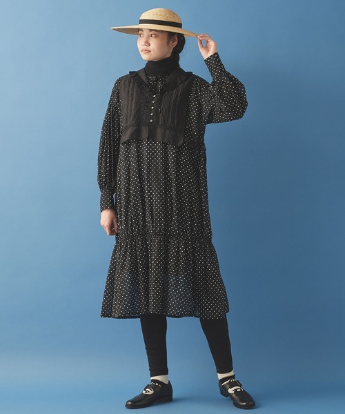 Malle(マル)の「malle コットン/ドット プリント 昼下がりのドレス(ワンピース・レディース・ブラック・FREE)」の17枚目の写真