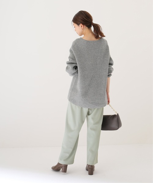 La TOTALITE(ラトータリテ)の「ツイルジャージーイージーワイドパンツ【手洗い可能】(その他パンツ・レディース・オリーブ/ライトグリーン・38/36)」の13枚目の写真