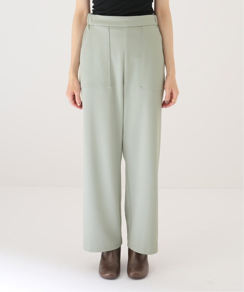 La TOTALITE(ラトータリテ)の「ツイルジャージーイージーワイドパンツ【手洗い可能】(その他パンツ・レディース・オリーブ/ライトグリーン・38/36)」の8枚目の写真