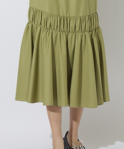 REDYAZEL（レディアゼル）の「ギャザー切替スカート（スカート・レディース・ベージュ/ネイビー/グリーン・SMALL/MEDIUM）」の11枚目の写真