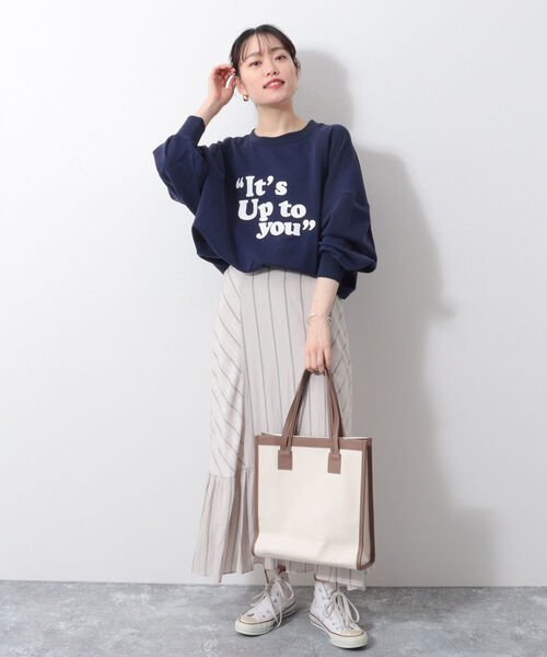 NOLLEY’S(ノーリーズ)の「割繊ストライプマーメイドスカート(スカート・レディース・ベージュ系その他3/パープル系その他4/ピンク系その他3・38/36)」の12枚目の写真