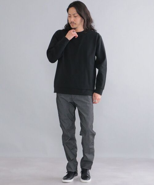 SHIPS(シップス)の「【WEB限定】SHIPS: 〈手洗い可能〉 ミラノリブ ジャージー クルーネック ソリッド マリンセーター (ニット)(ニット/セーター・メンズ・ブラック/グレー・SMALL/MEDIUM/LARGE/X-LARGE)」の4枚目の写真