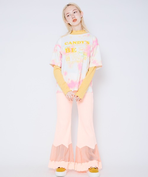 Candy Stripper(キャンディストリッパー)の「BE MINE LAYERED トップス(Tシャツ/カットソー・レディース・ピンク/イエロー・2)」の3枚目の写真