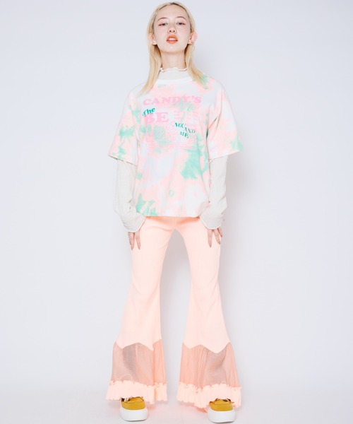 Candy Stripper(キャンディストリッパー)の「BE MINE LAYERED トップス(Tシャツ/カットソー・レディース・ピンク/イエロー・2)」の5枚目の写真