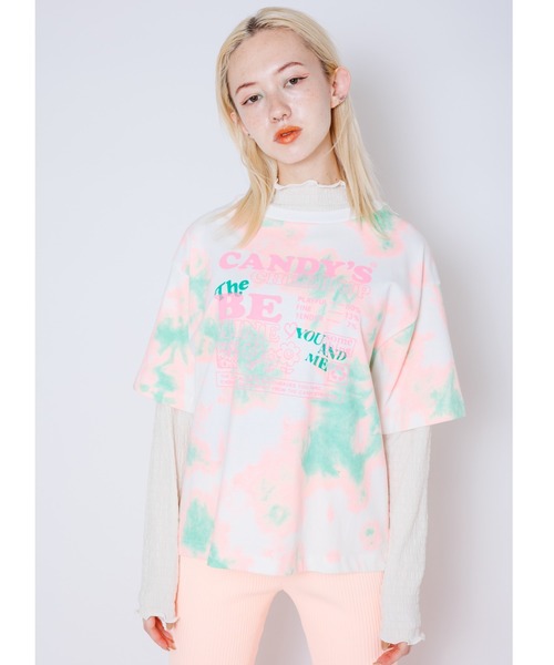 Candy Stripper(キャンディストリッパー)の「BE MINE LAYERED トップス(Tシャツ/カットソー・レディース・ピンク/イエロー・2)」の6枚目の写真