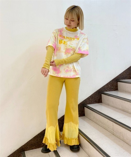 Candy Stripper(キャンディストリッパー)の「BE MINE LAYERED トップス(Tシャツ/カットソー・レディース・ピンク/イエロー・2)」の14枚目の写真
