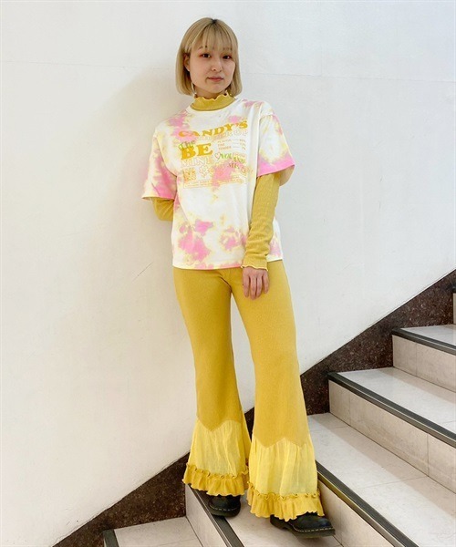Candy Stripper(キャンディストリッパー)の「BE MINE LAYERED トップス(Tシャツ/カットソー・レディース・ピンク/イエロー・2)」の15枚目の写真