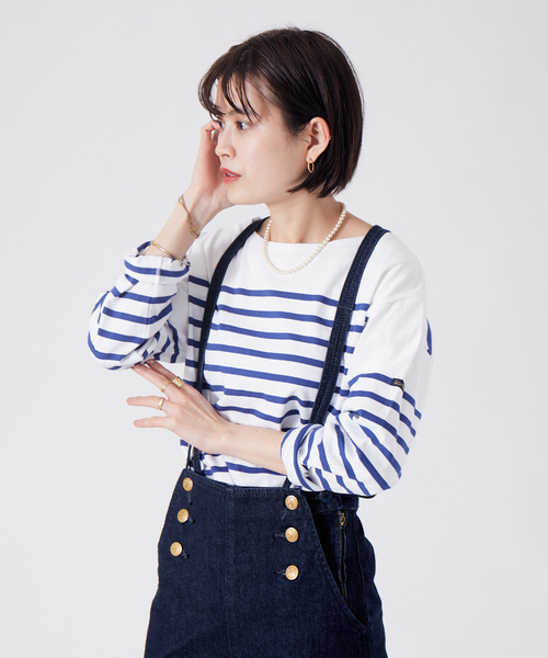 LEMINOR（ルミノール）の「【Le minor】JEANNEボーダープルオーバー（Tシャツ/カットソー・レディース・ブラック/レッド/ブルー・フリー）」の17枚目の写真