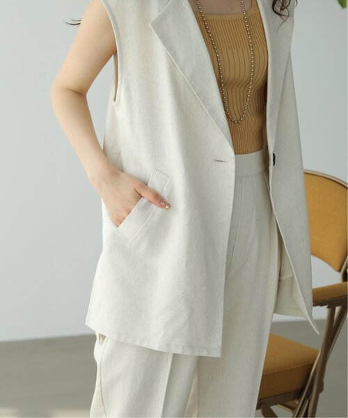 RAY CASSIN（レイカズン）の「リネンミックスノーカラージレベスト