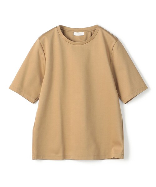 TOMORROWLAND (トゥモローランド)の「スーピマコットンモクロディ クルーネックプルオーバー(Tシャツ/カットソー・レディース・ホワイト/チャコールグレー/グリーン/ベージュ/ブルー・S)」の4枚目の写真
