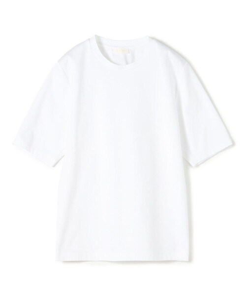 TOMORROWLAND (トゥモローランド)の「スーピマコットンモクロディ クルーネックプルオーバー(Tシャツ/カットソー・レディース・ホワイト/チャコールグレー/グリーン/ベージュ/ブルー・S)」の2枚目の写真