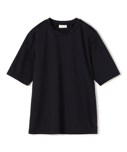 TOMORROWLAND (トゥモローランド)の「スーピマコットンモクロディ クルーネックプルオーバー(Tシャツ/カットソー・レディース・ホワイト/チャコールグレー/グリーン/ベージュ/ブルー・S)」の3枚目の写真
