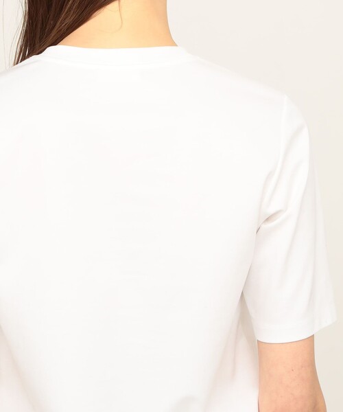 TOMORROWLAND (トゥモローランド)の「スーピマコットンモクロディ クルーネックプルオーバー(Tシャツ/カットソー・レディース・ホワイト/チャコールグレー/グリーン/ベージュ/ブルー・S)」の11枚目の写真