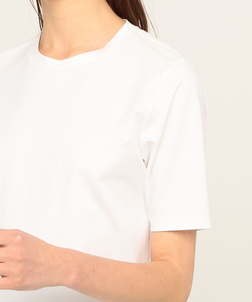 TOMORROWLAND (トゥモローランド)の「スーピマコットンモクロディ クルーネックプルオーバー(Tシャツ/カットソー・レディース・ホワイト/チャコールグレー/グリーン/ベージュ/ブルー・S)」の10枚目の写真