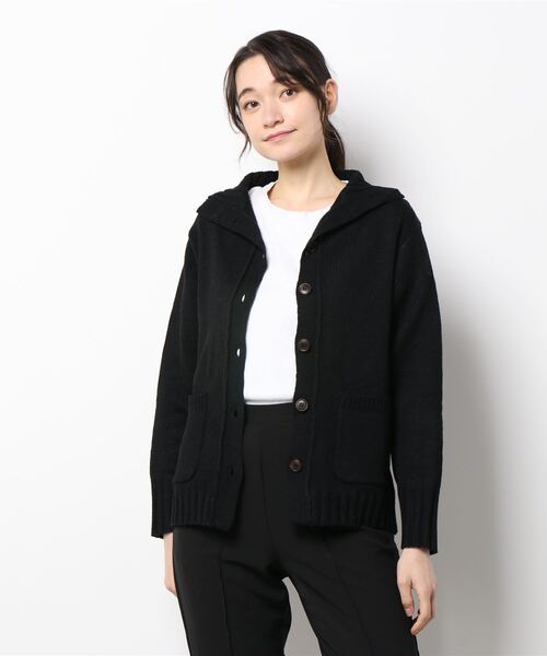 Samansa Mos2（サマンサ モスモス）の「ボトルネックカーディガン（カーディガン/ボレロ・レディース・ブラック/グリーン/モカ/キナリ・ﾌﾘ-）」の3枚目の写真