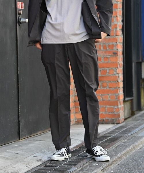 NAVY（ネイビー）の「SOLOTEX(R)使用 ストレッチニットテーパードパンツ（スラックス・メンズ・ブラック/ネイビー・S/M/L/XL）」の2枚目の写真