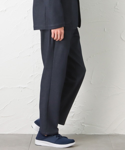 NAVY（ネイビー）の「SOLOTEX(R)使用 ストレッチニットテーパードパンツ（スラックス・メンズ・ブラック/ネイビー・S/M/L/XL）」の7枚目の写真