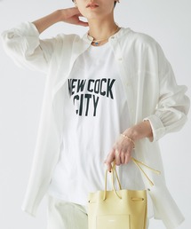 un dix cors | ヘルシーな透け感　ヨーク切替ビックシャツ(シャツ/ブラウス)