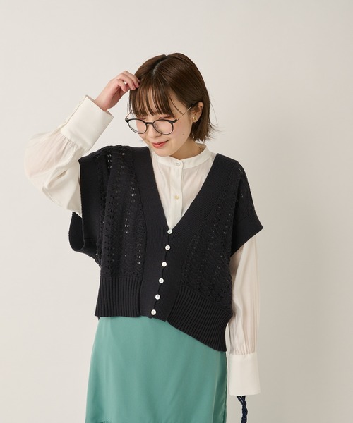 un dix cors（アンディコール）の「ヘルシーな透け感　ヨーク切替ビックシャツ（シャツ/ブラウス・レディース・ホワイト/ブラウン/オレンジ・FREE）」の14枚目の写真