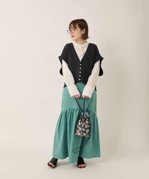 un dix cors（アンディコール）の「ヘルシーな透け感　ヨーク切替ビックシャツ（シャツ/ブラウス・レディース・ホワイト/ブラウン/オレンジ・FREE）」の15枚目の写真