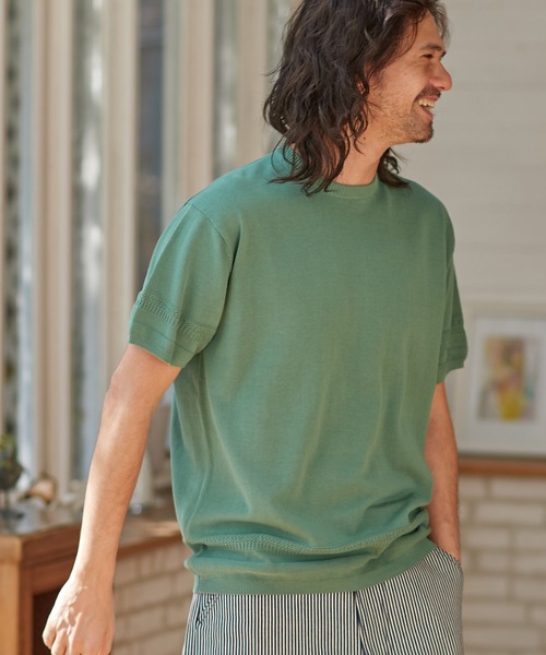 【セール】mn2547-裾変化ニットT（Tシャツ/カットソー）｜CAMBIO（カンビオ）